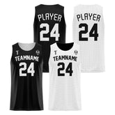 Black-White Custom Reversible Basketball Jersey